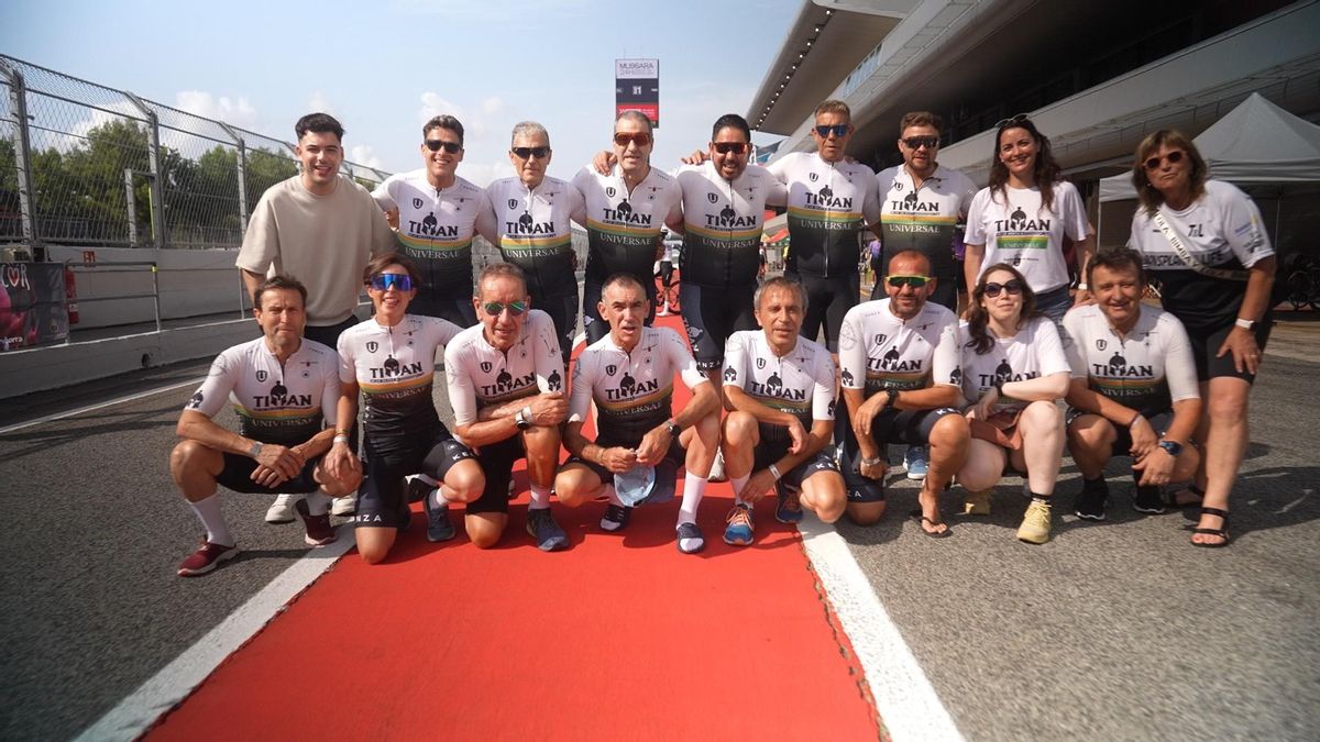 Ciclistas trasplantados este sábado en el circuito de Montmeló.