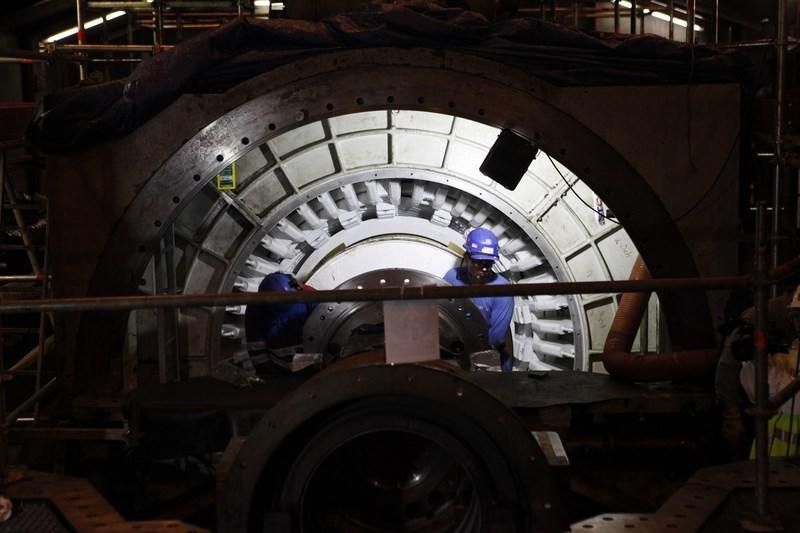 Obras de mantenimiento en la térmica de Aboño