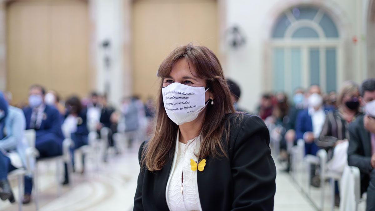 Momento de la proclamación de Laura Borràs como nueva presidenta del Parlament