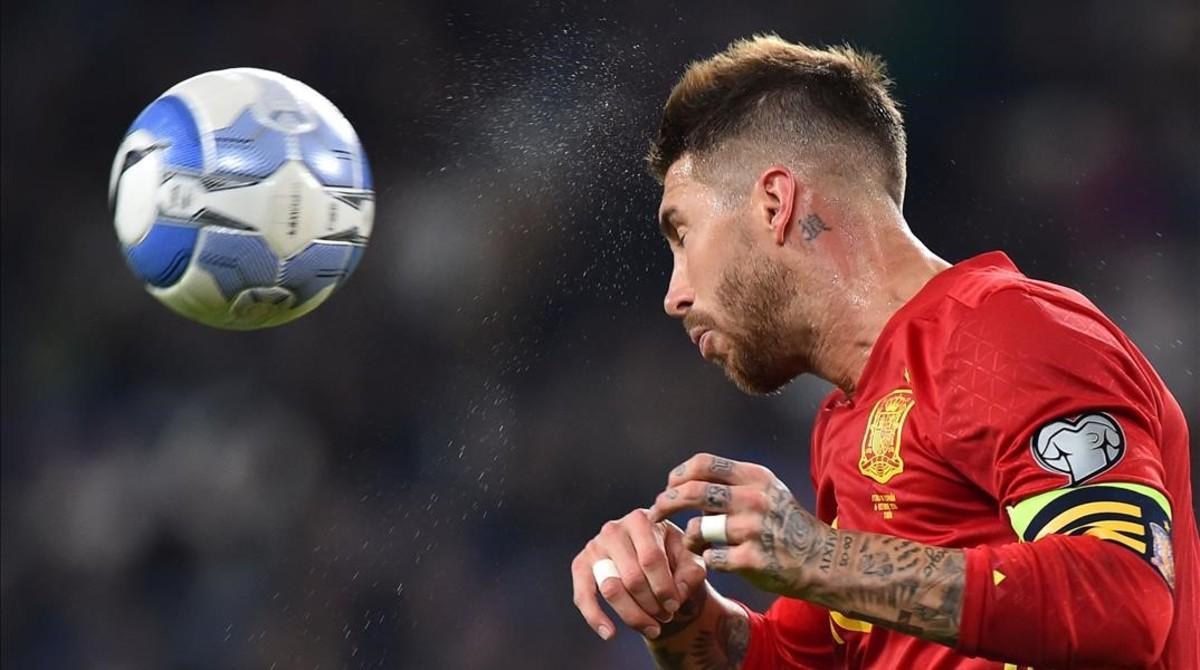 jmexposito35816192 spain s defender sergio ramos heads off the ball during the 161007095122