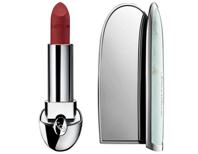 Barra de labios 'Rouge G' en el tono nº 219 Matte' y carcasa con espejo, de Guerlain