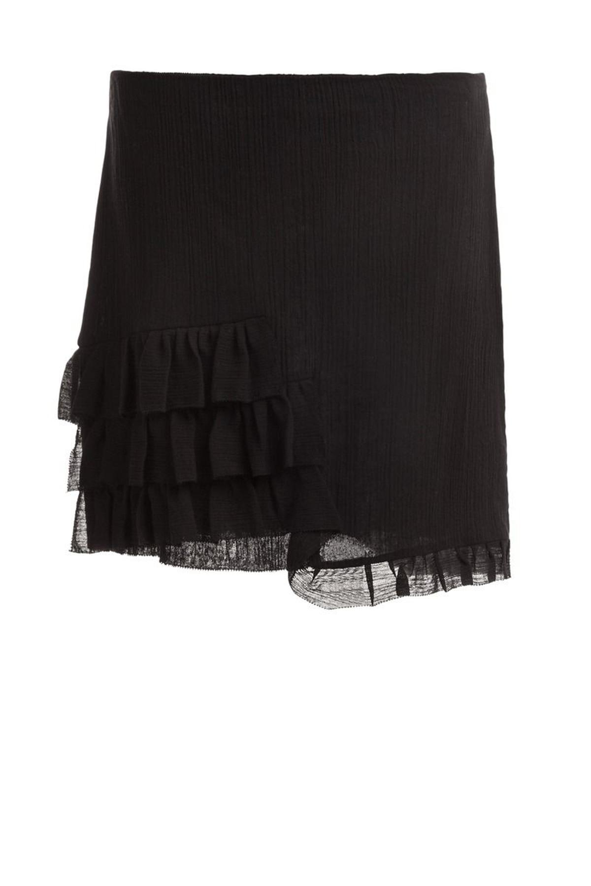 Compras en las rebajas Mid Season: minifalda negra con volantes