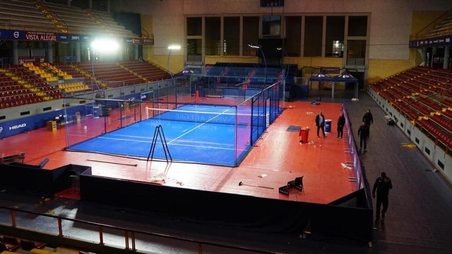 Comienzan a montar la pista para el World Pádel Tour en Vista Alegre