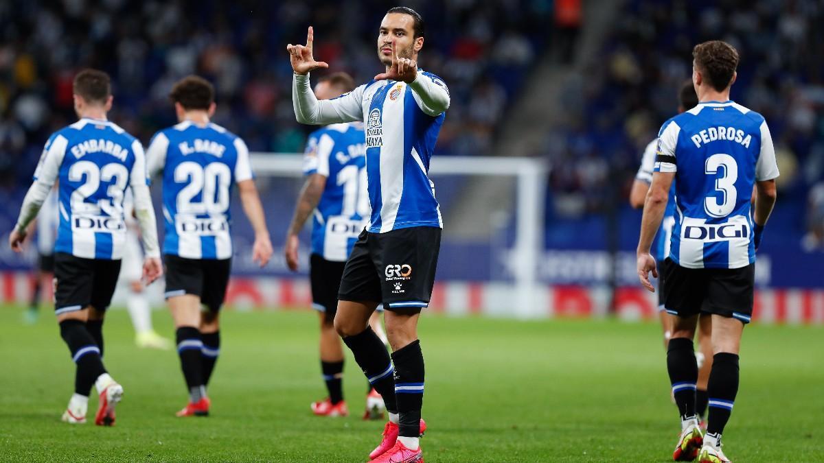 De Tomás, celebrando el 1-0 ante el Alavés