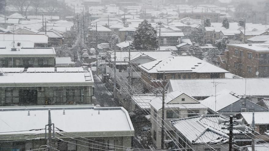 Imagen de archivo de una nevada en Japón.