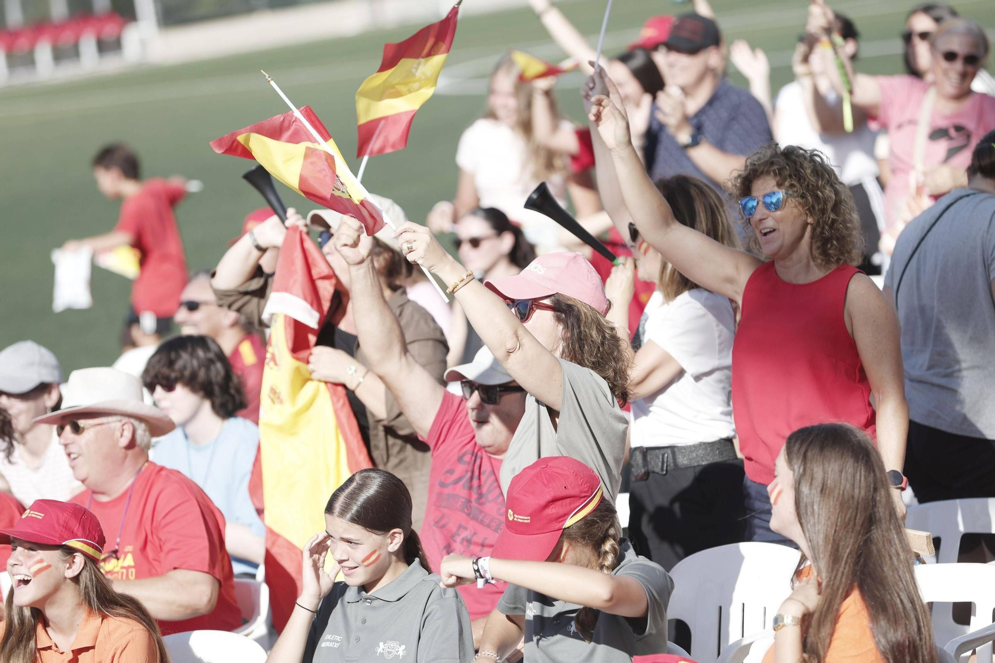 Apoyo a la selección española desde Pòrtol y Son Pardo