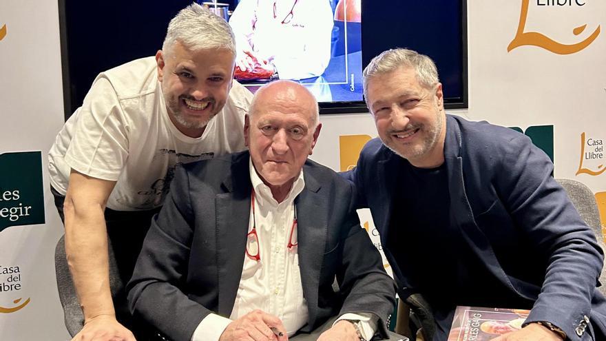 Los Chefs Nandu Jubany, Carles Gaig y Joan Roca en la presentación del libro de recetas de Gaig