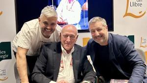 Los Chefs Nandu Jubany, Carles Gaig y Joan Roca en la presentación del libro de recetas de Gaig