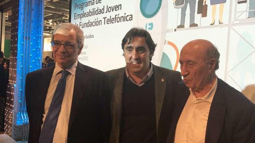 César Alierta, Jorge Pumar y José María Pérez. // FdV