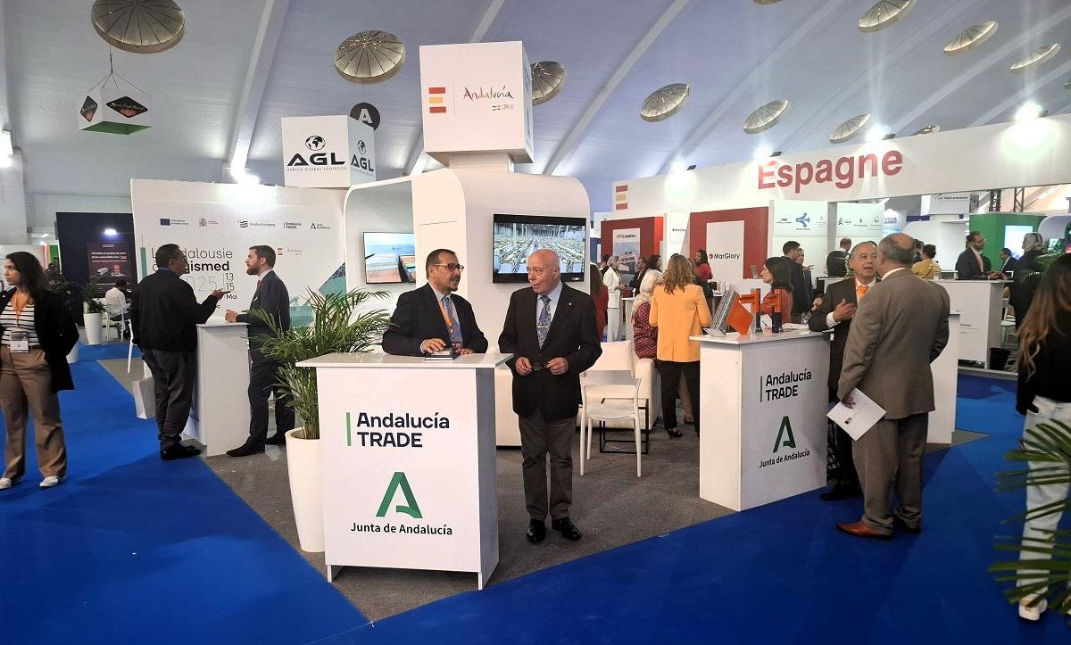 Una acción promocional de la agencia andaluza Trade en una feria internacional.