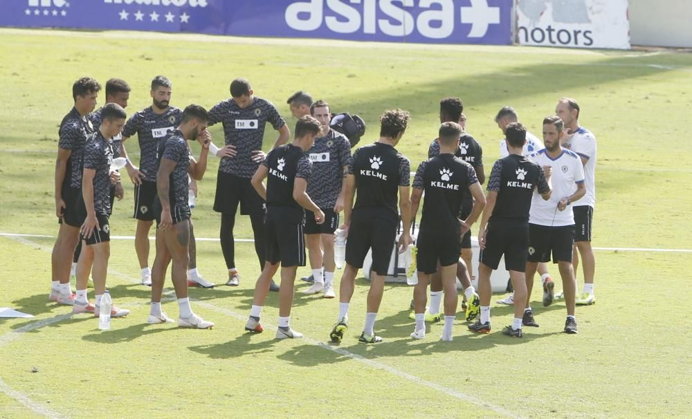 Lluís Planagumà dirige este lunes su último entrenamiento en el Hércules