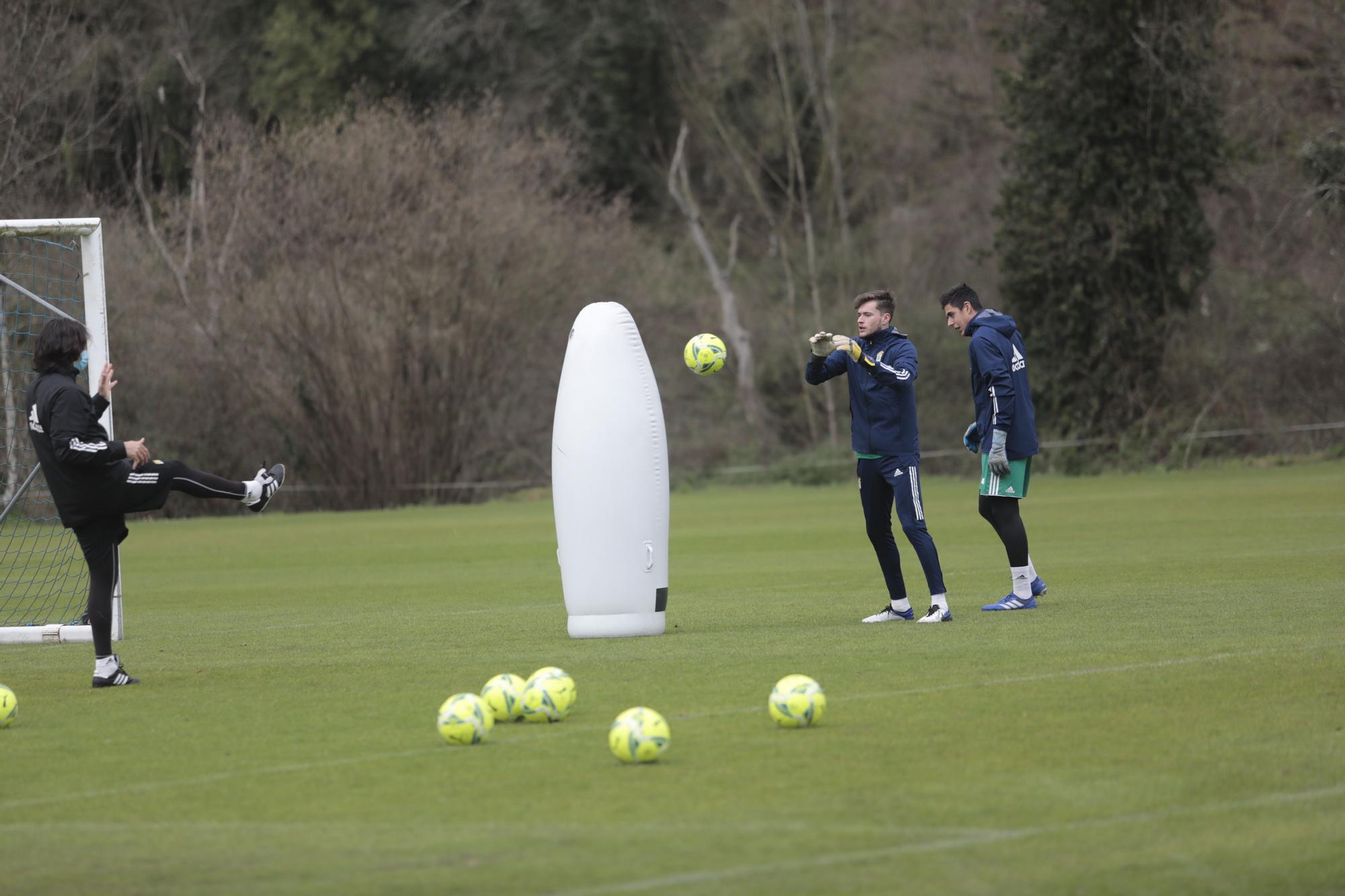 Último entrenamiento del año del Real Oviedo