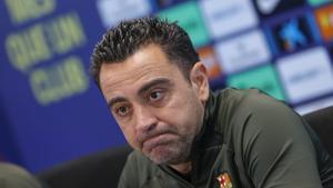 Press conference of Xavi Hernandez