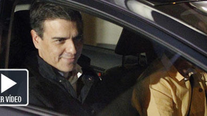 Pedro Sánchez ayer a su salida de Ferraz.