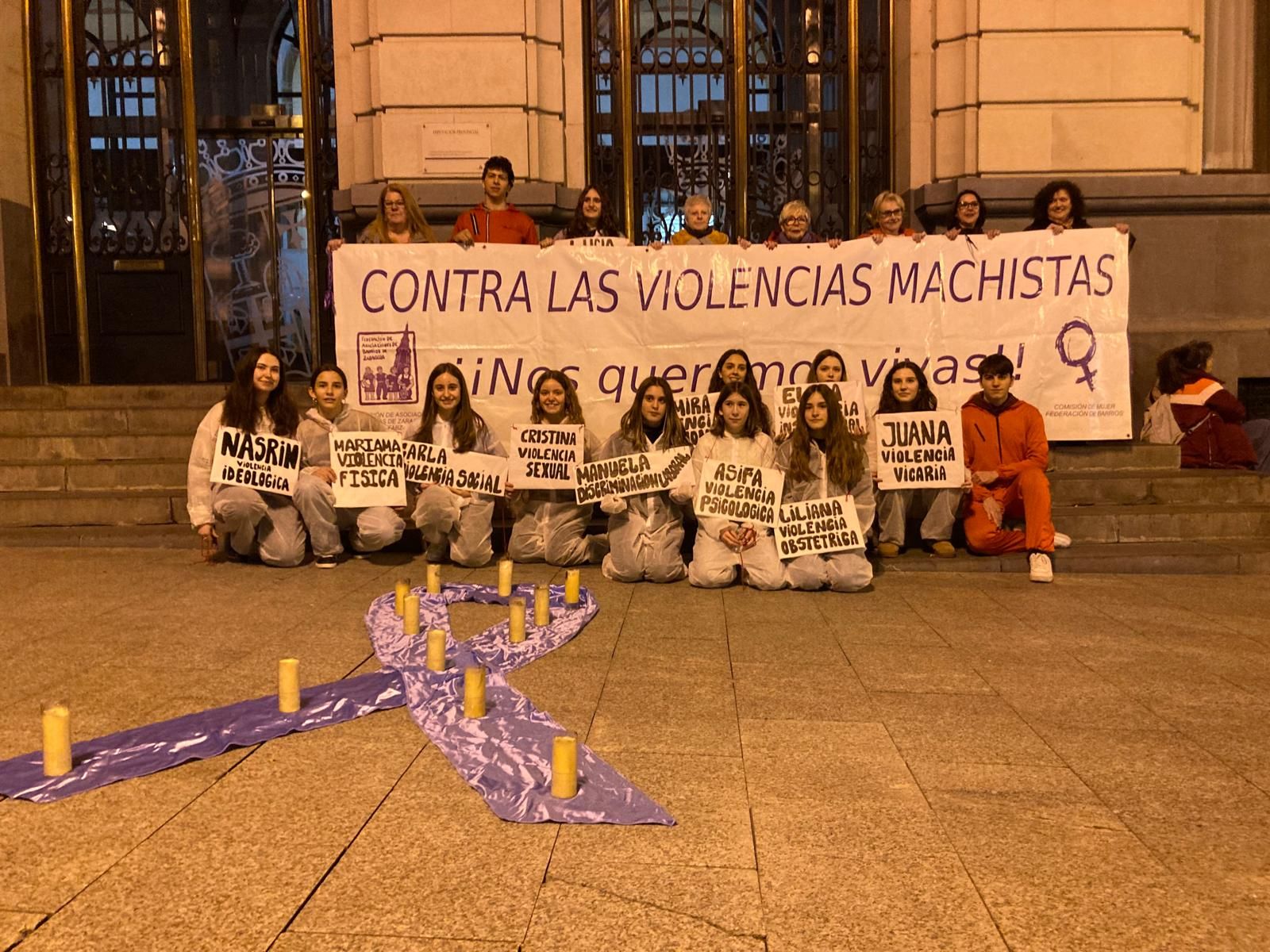 El IES Clara Campoamor y la Asamblea de mujeres de Parque Goya visibilizan la violencia de género