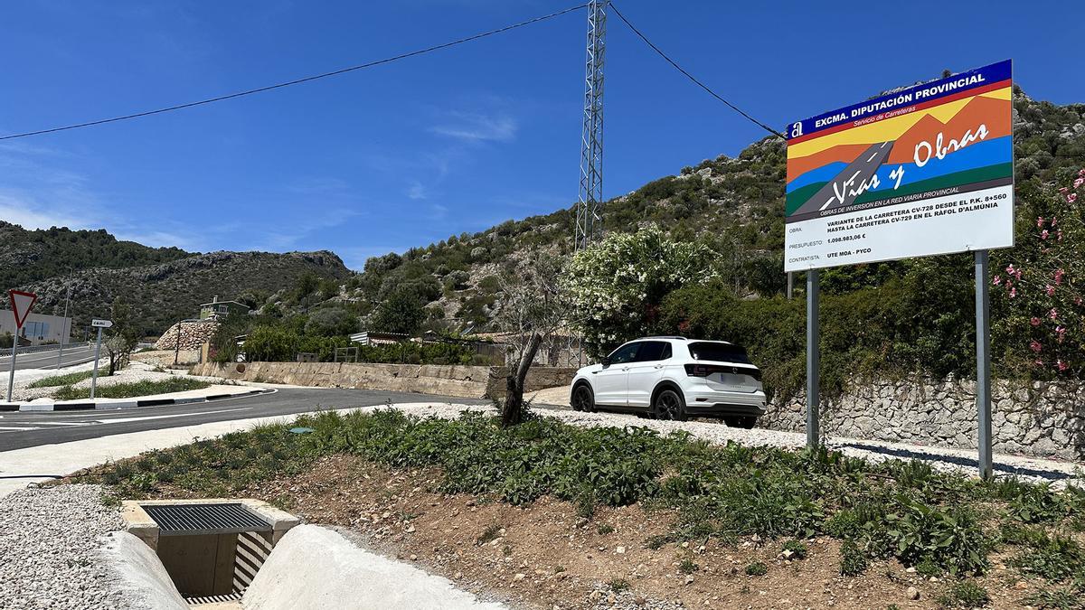 Una de las obras en la provincia que son financiadas por la Diputación de Alicante