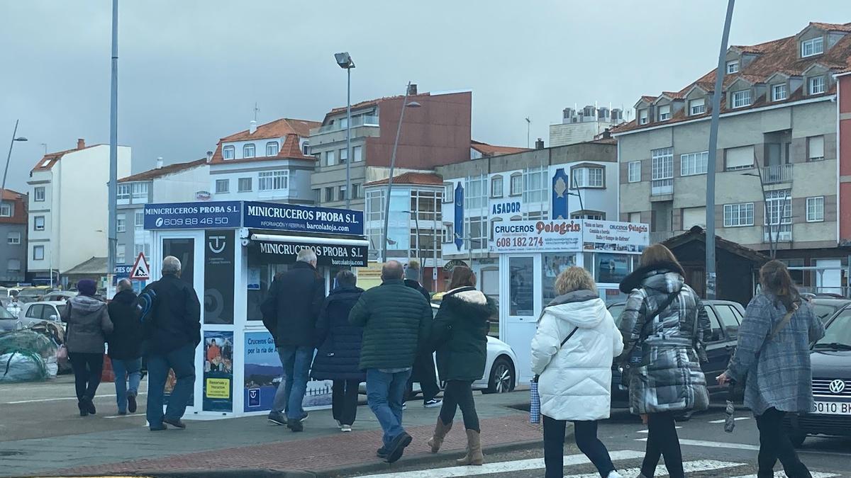 Turistas en O Corgo.