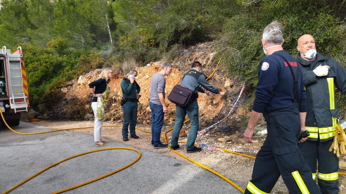 Declarado un incendio forestal en el Montgó