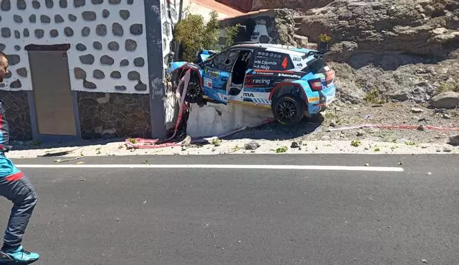 Escalofriantes imágenes en el Rally Islas Canarias: así se vivió el accidente de Miklós Csomós y Attila Nagy desde el vehículo