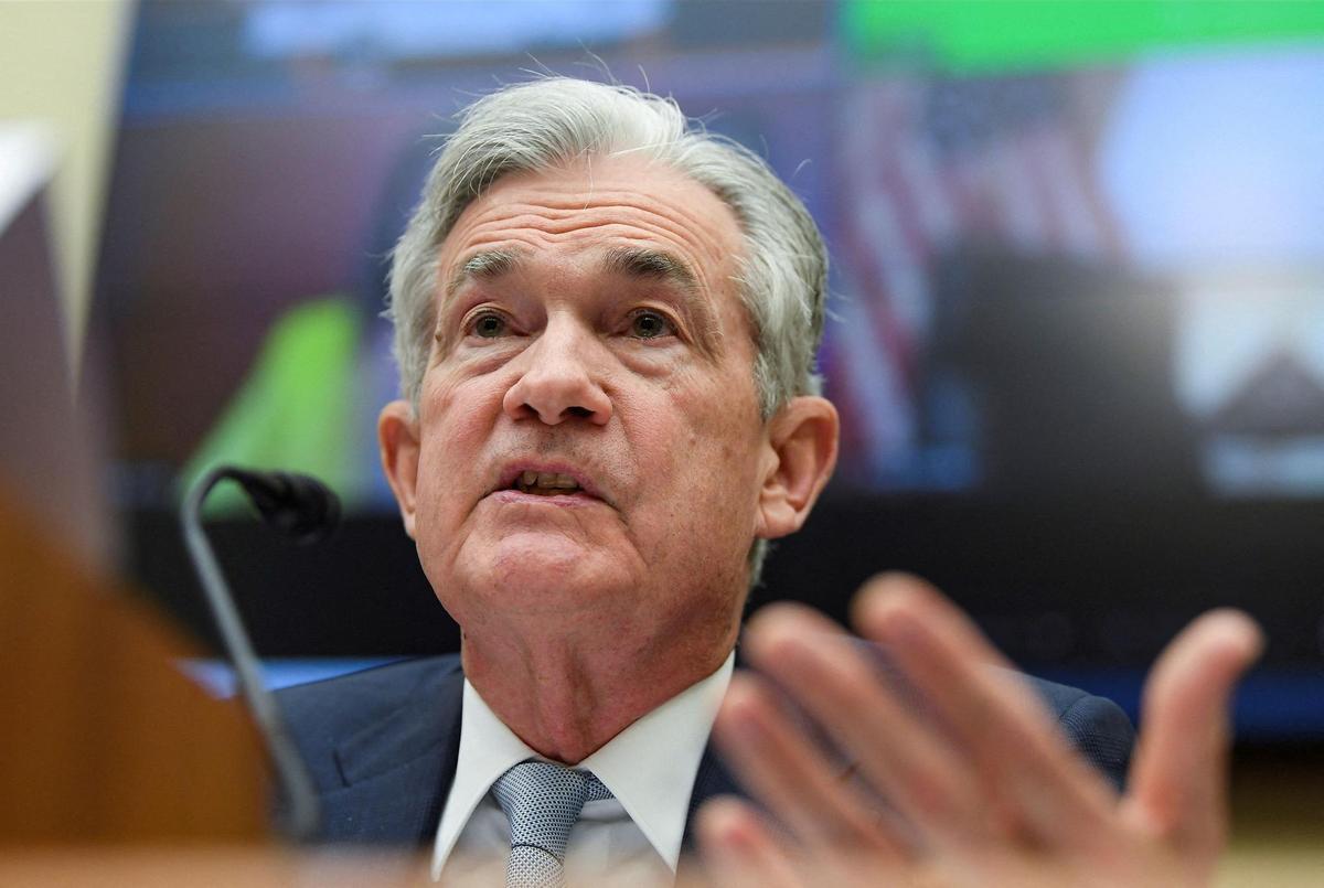 FILE PHOTO: U.S. Federal Reserve Chair Jerome Powell testifies before a House Financial Services Committee hearing, in Washington