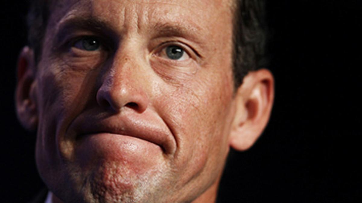Lance Armstrong, en un acto contra el cáncer en el 2010