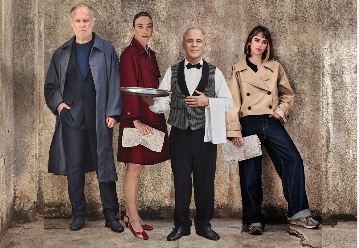 Luis Bermejo, Marta Gómez, Javier Gutiérrez, y Alba Planas, elenco de 'Los yugoslavos'.