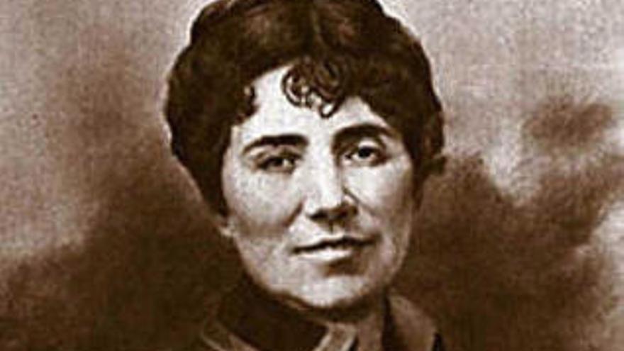 Retrato de Rosalía de Castro.