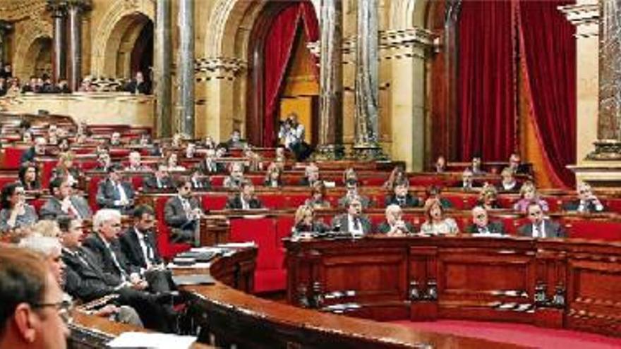 Artur Mas, ahir, durant la seva intervenció al Parlament.