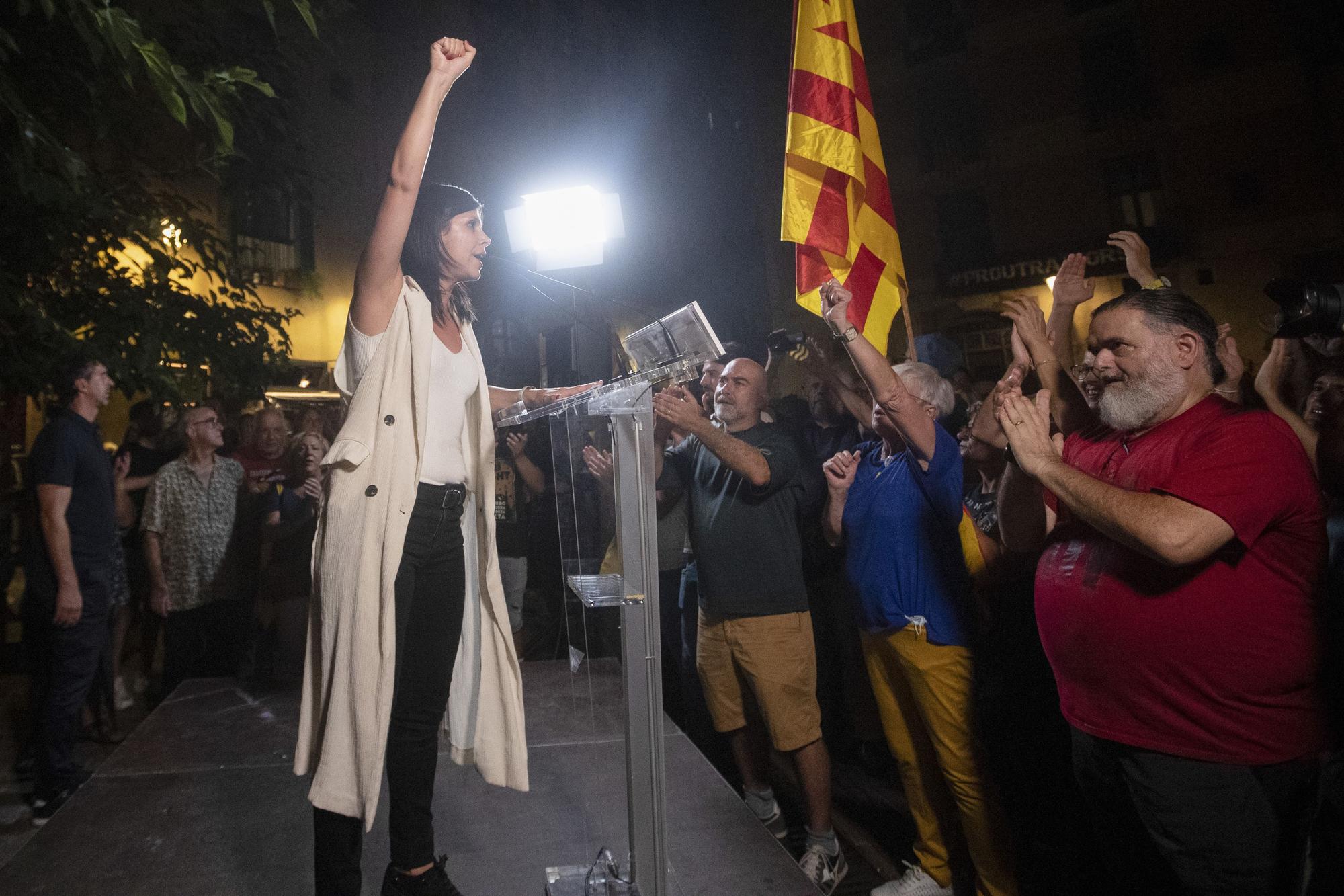 Marta Vilalta, portavoz de ERC, en el acto de la Diada 2022 en el Fossar de les Moreres