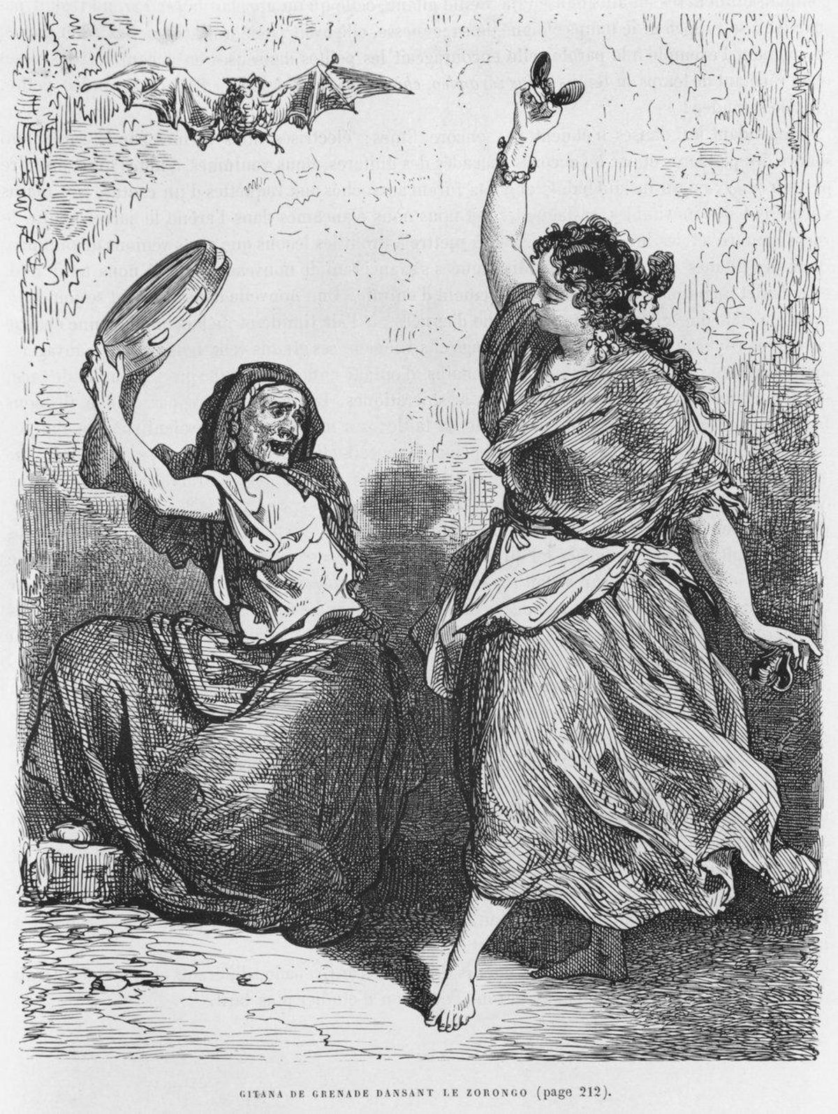 Gitanos de Granada, por el ilustrador Gustave Doré