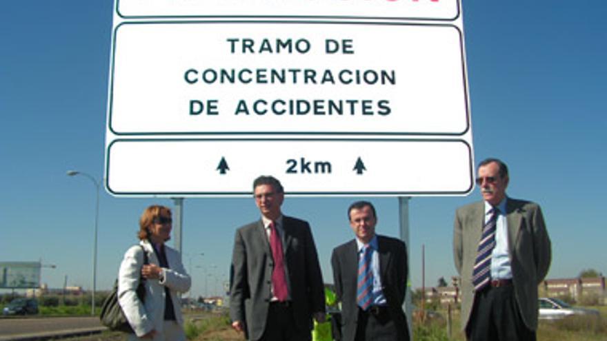 Instaladas las nuevas señales para avisar de los tramos de concentración de accidentes