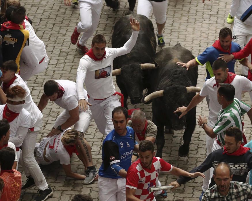 Quart encierro de San Fermín.