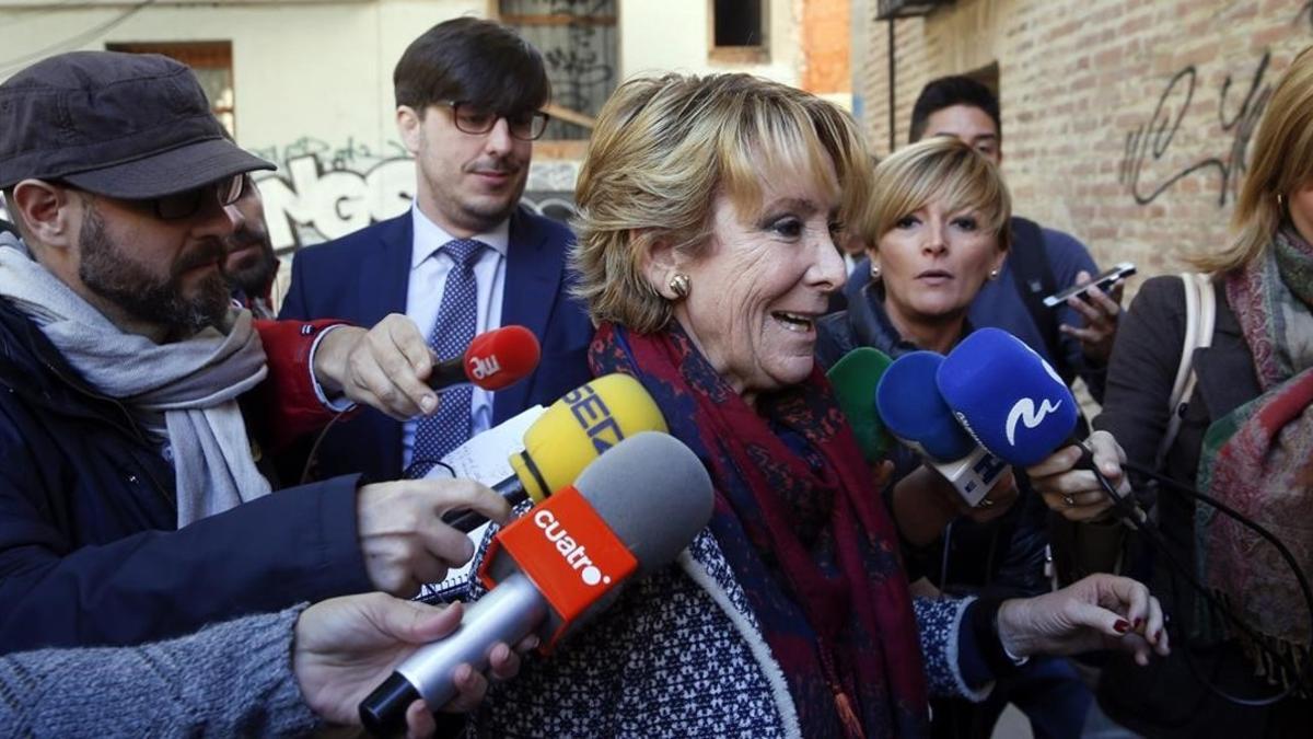 La portavoz del PP en el Ayuntamiento de Madrid, Esperanza Aguirre.