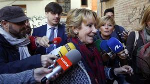 La portavoz del PP en el Ayuntamiento de Madrid, Esperanza Aguirre.