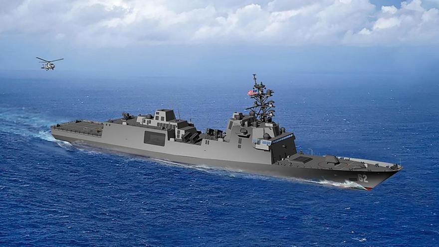 Modelo de la futura fragata de la Armada de EEUU, en honor a Bernardo de Gálvez.