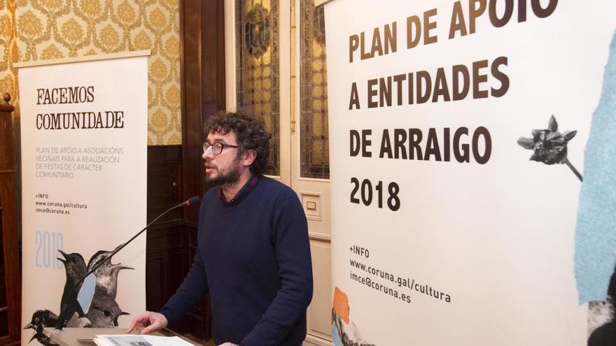 El concejal José Manuel Sande en la presentación.