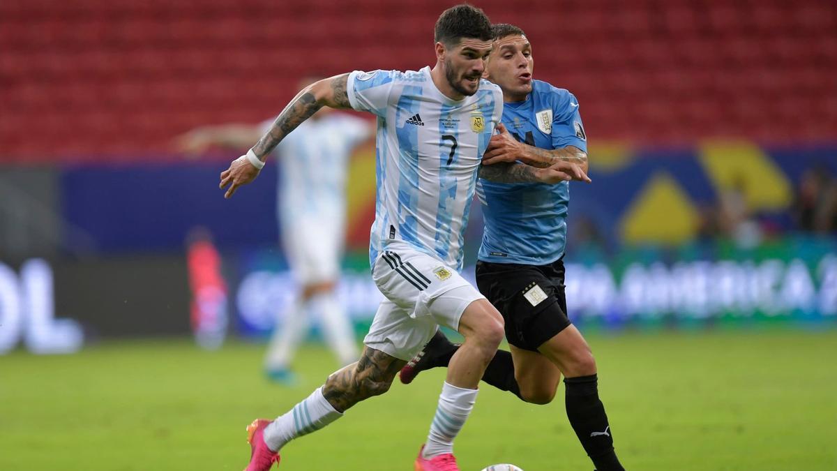 Rodrigo De Paul cuajó un gran partido ante Uruguay