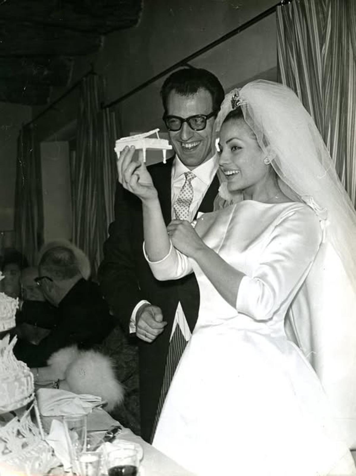 Imagen del banquete de la boda de Carmen Sevilla y Agusto Algeró en el Hostal El Ciervo