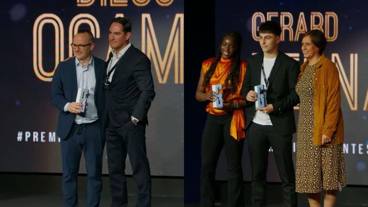 Diego Ocampo i Gerard Fernández, rebent els premis