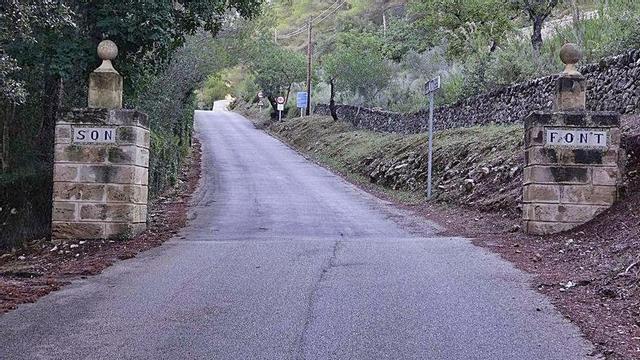 La entrada al núcleo de Son Font, en Calvià vila.