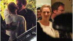 La foto de Uma Thurman y Quentin Tarantino besándose en Beverly Hills, el pasado día 17.