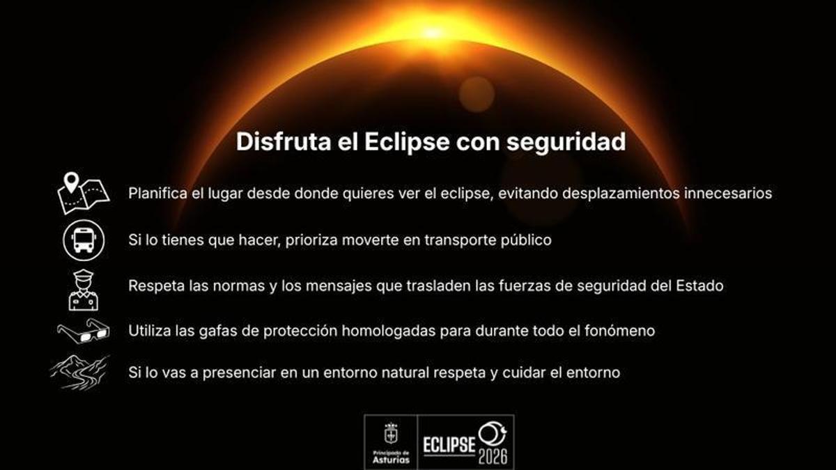 Consejos del Principado para el el eclipse.