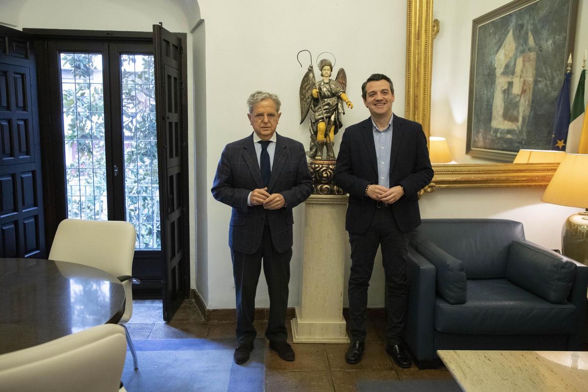 El presidente de la Diputacion, Salvador Fuentes, y el alcalde, José María Bellido.