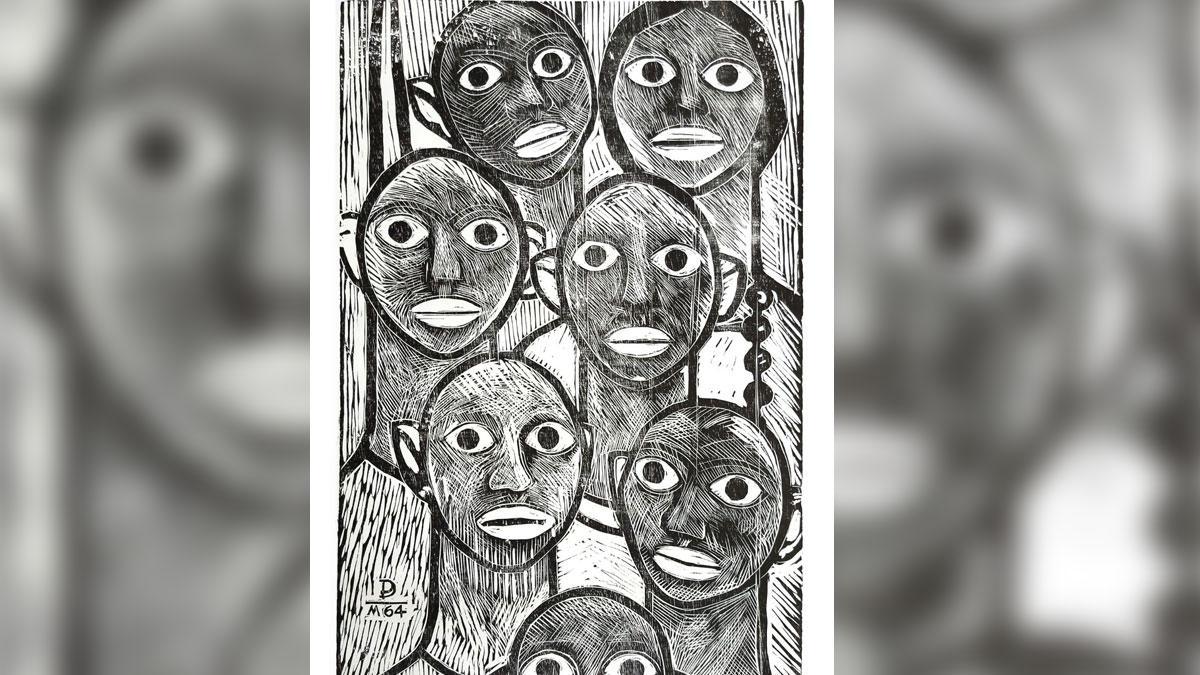 Xilografía inédita de Isaac Díaz Pardo.