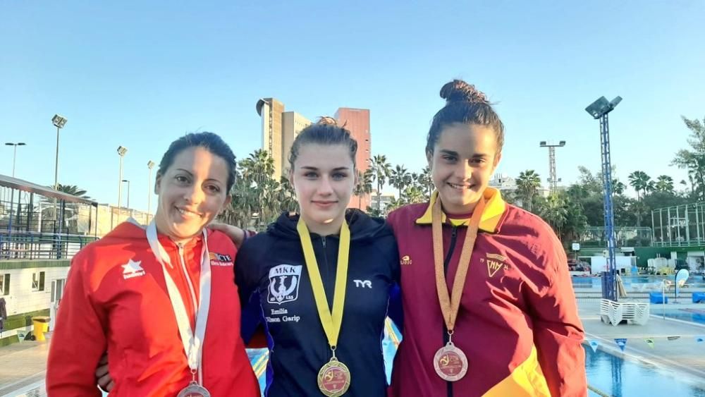 Podios de Adrián Abadía y xisca Bauzá en la Pepsi Diving Cup