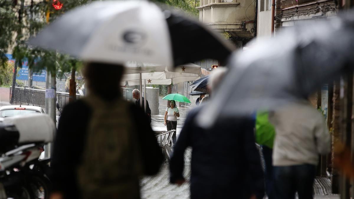 Lluvia en Barcelona