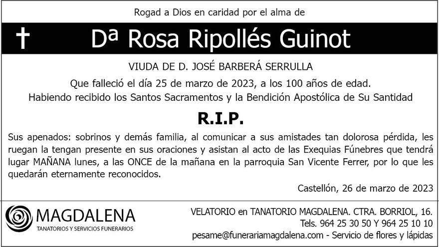 Dª Rosa Ripollés Guinot