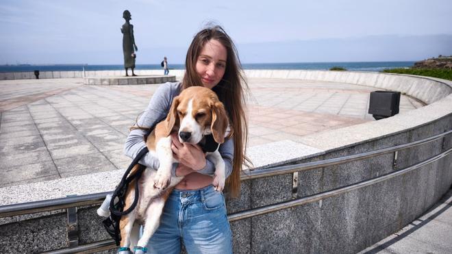 A falta de San Lorenzo, bueno es El Cervigón para los perros de Gijón, en imágenes