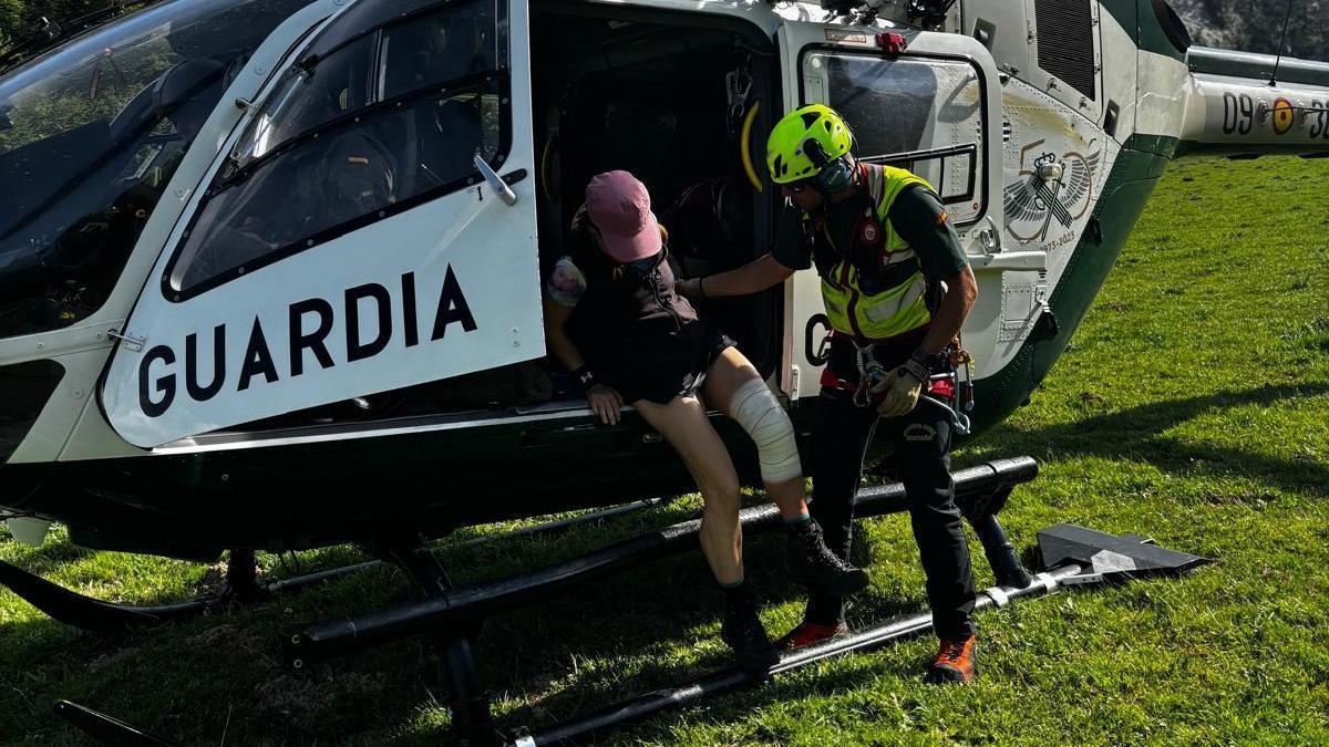 El senderista rescatado en el Pico Petrechema este fin de semana.