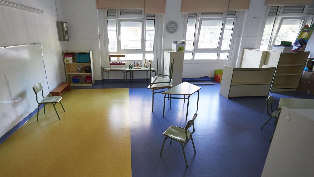 An empty classroom in a school An empty classroom in a school